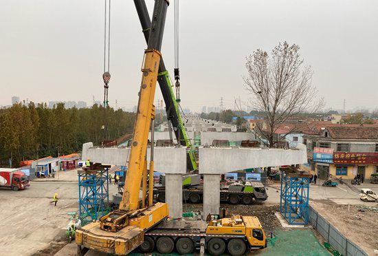建設再提速!中建八二濟寧共青團路北延高鐵連接線項目完成主線蓋梁施工